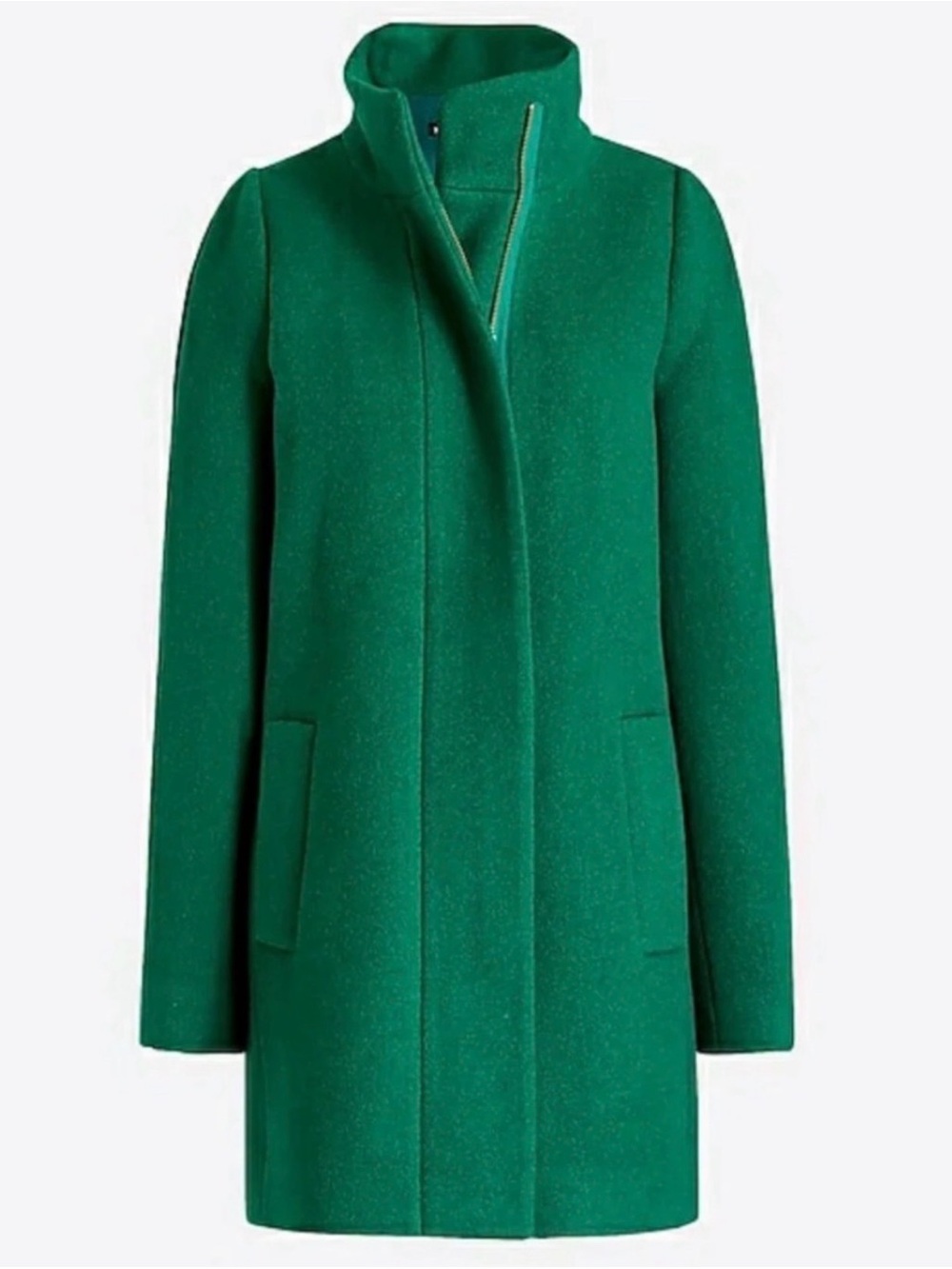 J. Crew City Coat - Emerald Green size 8 - Picture 2 of 13